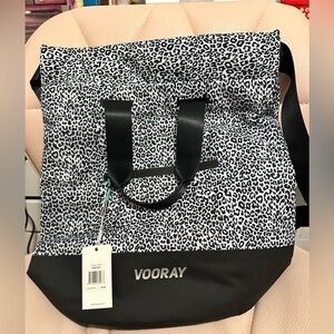 Black and White Leopard Print Tote Bag